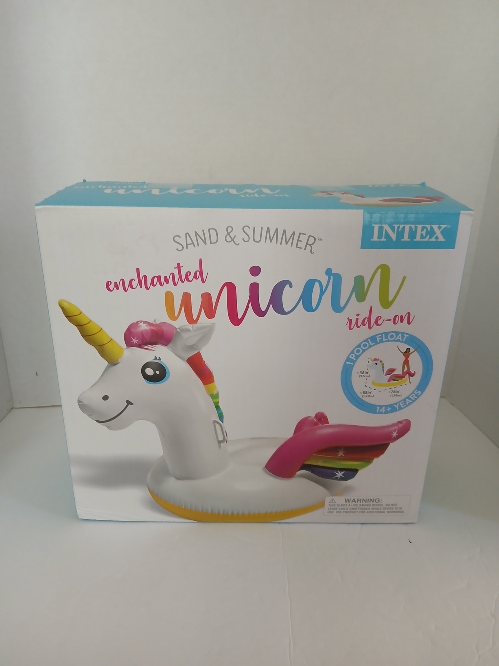 Sand & Summer Enchanted Unicorn Ride-On - White/Pink